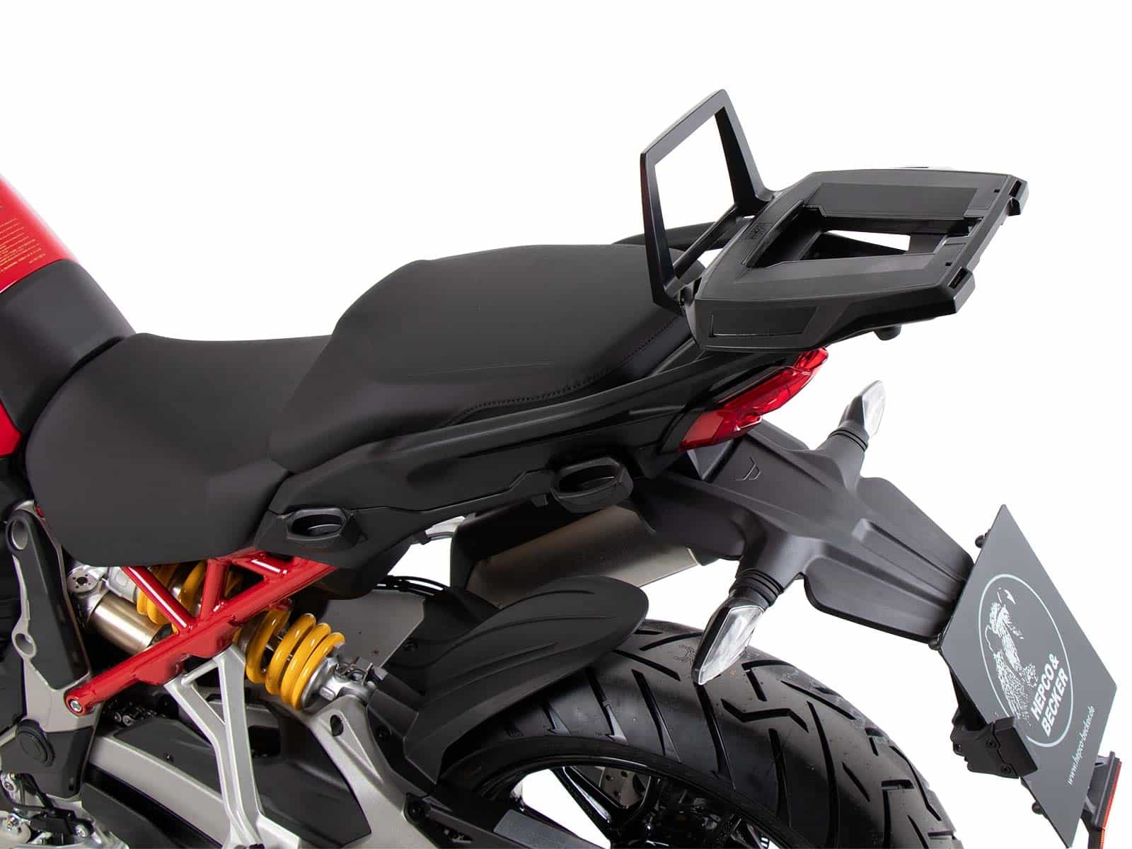 Alurack top case carrier black for combination with original rear rack for Ducati Multistrada V4/S/S Sport/Pikes Peak (2021-)/Rally(2023-)