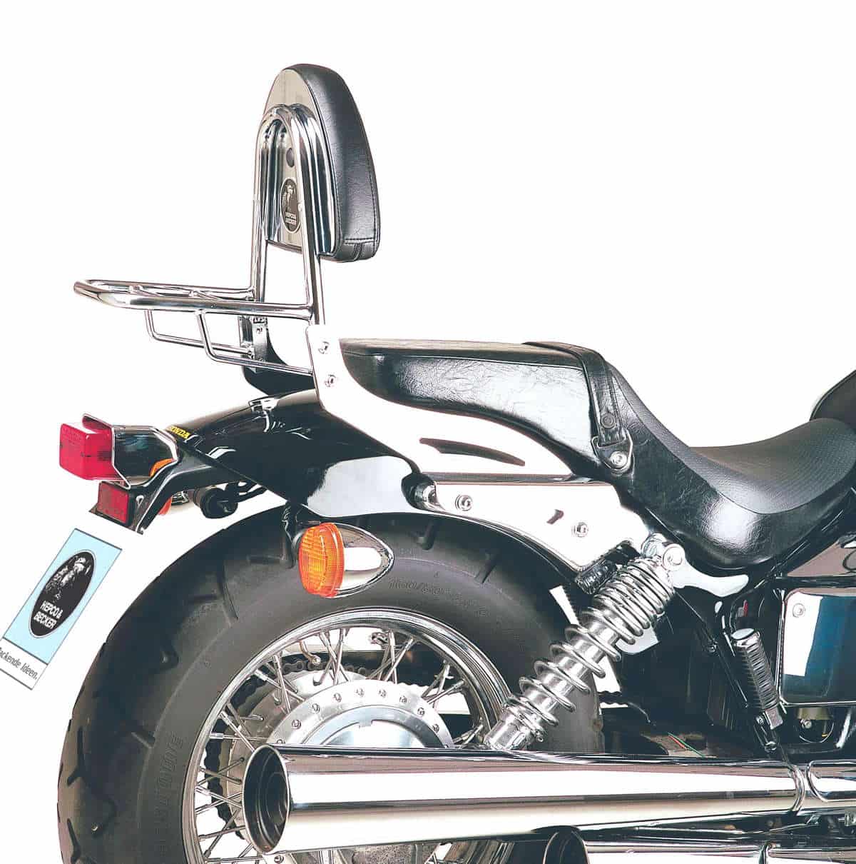 Sissybar mit Gepäckträger chrom für Honda VT 750 D2 Black Widow (2001-2003)
