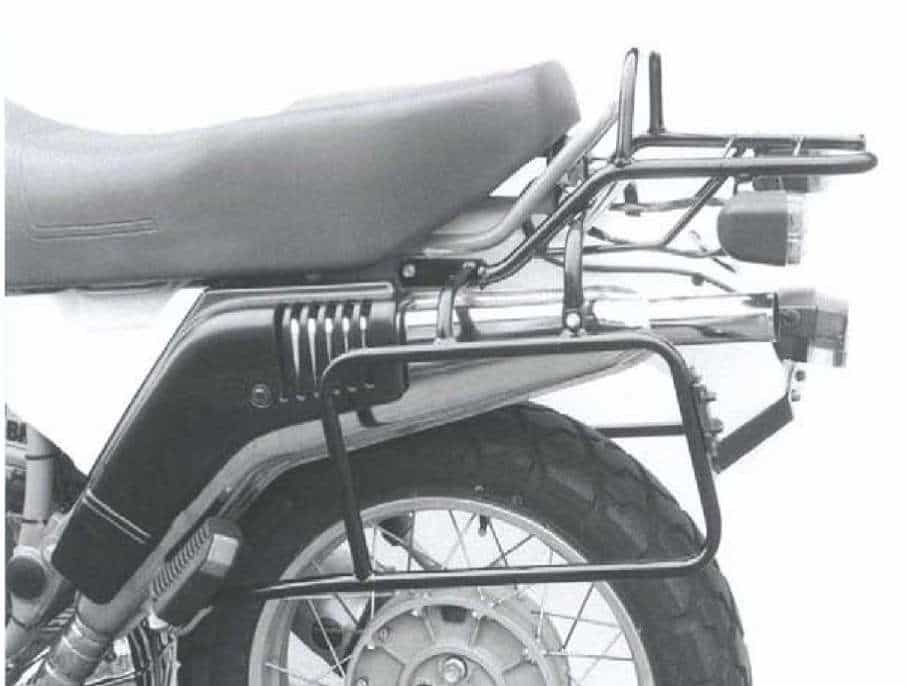 Komplettträgerset (Seitenkofferträger und Rohrgepäckbrücke Topcaseträger) schwarz für BMW R 80 GS Paris-Dakar (1984-1987)