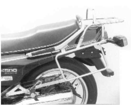 Komplettträgerset (Seitenkofferträger und Rohrgepäckbrücke Topcaseträger) schwarz für Honda CX 500 Euro/Turbo (1982-1985)/650 Euro (1983-1986)