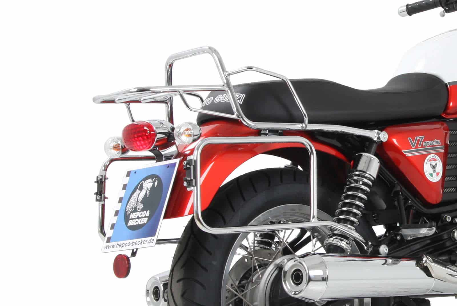 Seitenkofferträger festverschraubt chrom für Moto Guzzi V 7 Classic/Special (2008-2014)