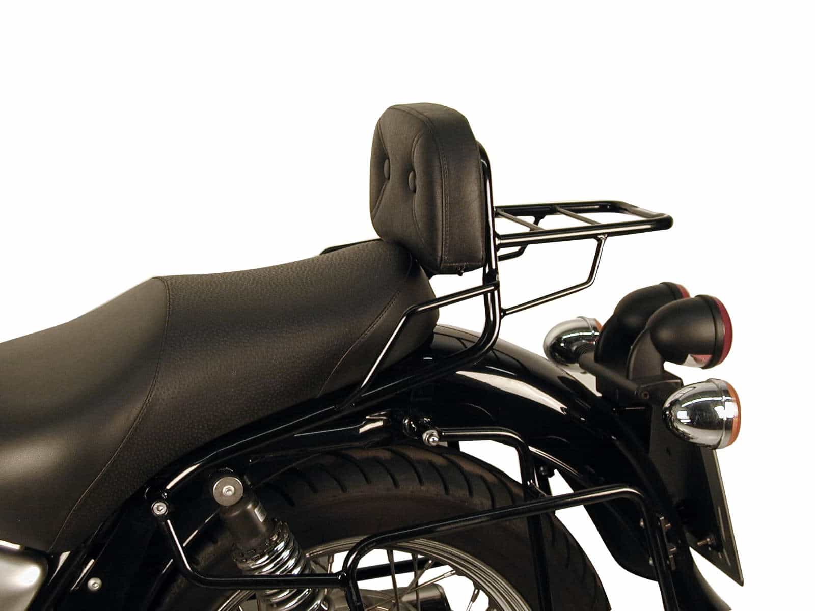 Sissybar mit Gepäckträger schwarz für Moto Guzzi California Stone Touring (2003-2005)