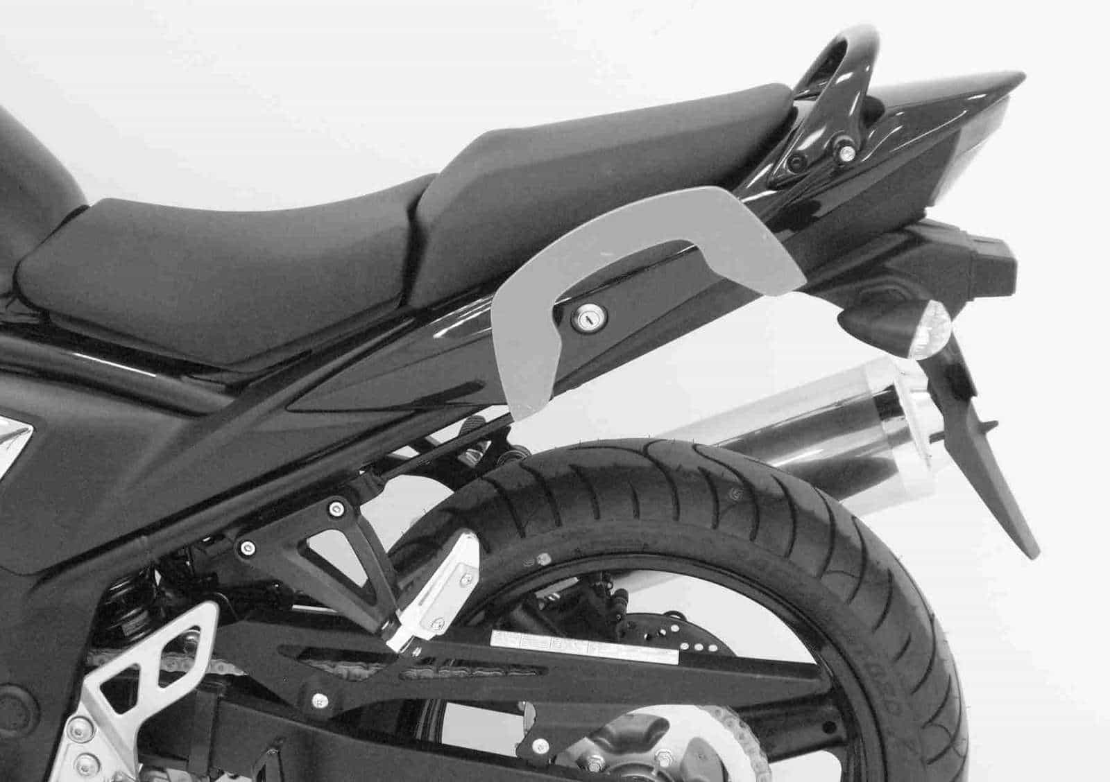 C-Bow sidecarrier for Suzuki GSF 650/S Bandit (2009-2016) / GSF 1250 Bandit ABS (2010-) with black pillion foot rests