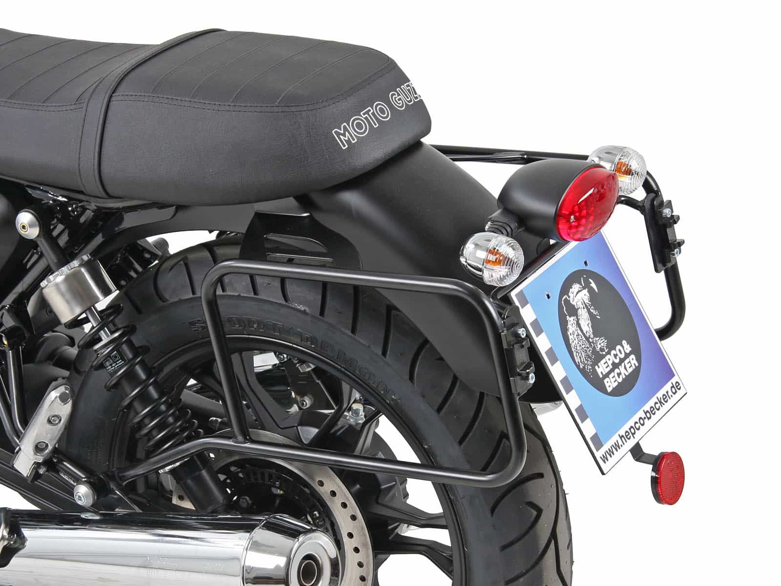 ベンチ 収納付 Hepco  Becker サイドキャリア ブラック Moto Guzzi V Classic Special  バイク用ボックス