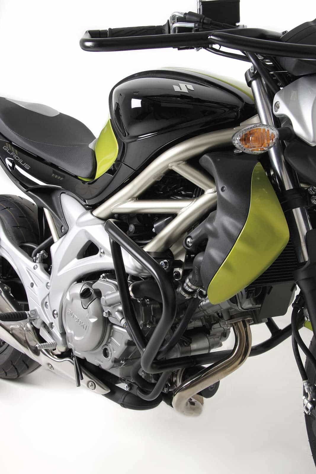 Engine protection bar black for Suzuki SFV 650 Gladius (2009-2016)