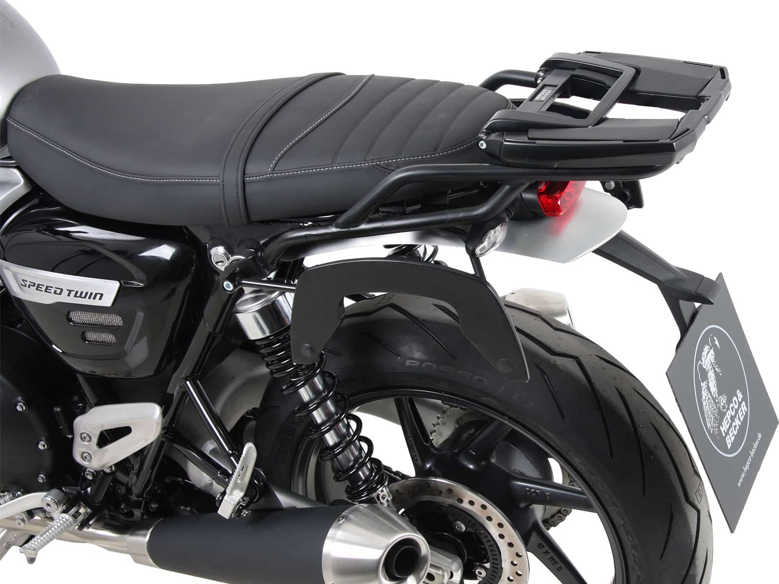 Becker Triumph Speed Twin Easyrack Top Box Carrier Black BY HEPCO & BECKER 4042545671372 From 2019 