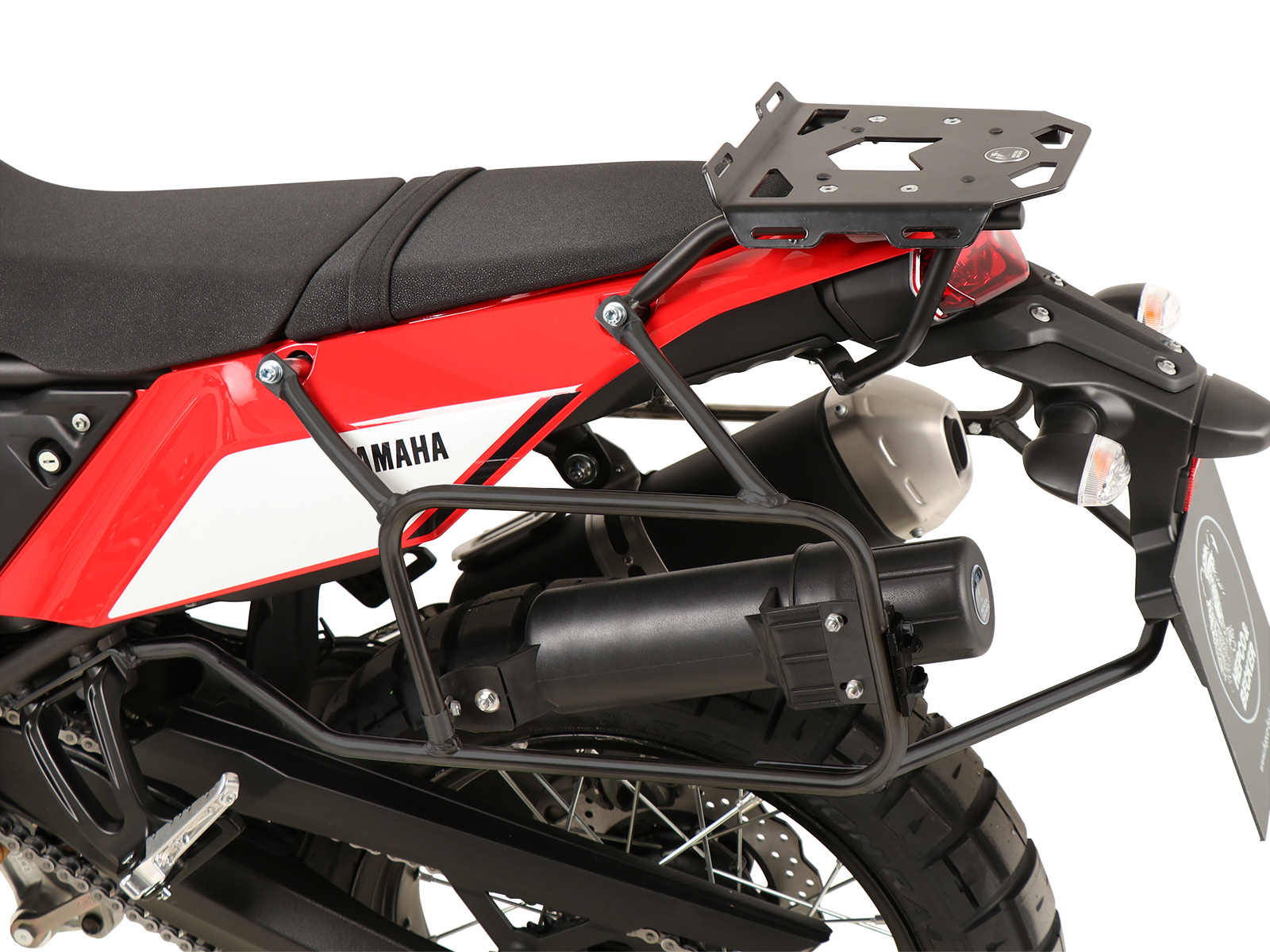 Werkzeugbox 29 x 8 cm für Seitenkofferträger festverschraubt schwarz für Yamaha Ténéré 700 World Raid (2022-) /World Rally (2023-)