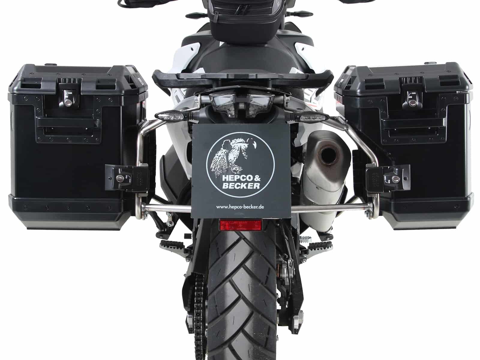 Kofferträgerset Cutout Edelstahlträger inkl. Xplorer schwarz Kofferset für KTM 790 Adventure/R (2019-)